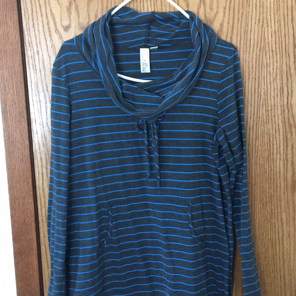 Striped jersey knit dress